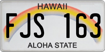 HI license plate FJS163
