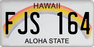 HI license plate FJS164