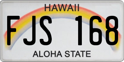 HI license plate FJS168