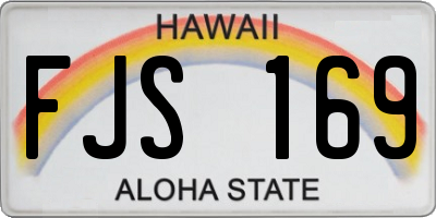 HI license plate FJS169