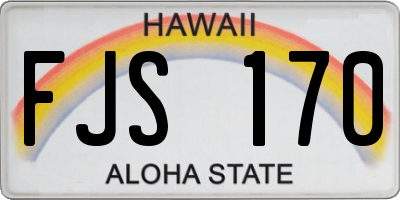HI license plate FJS170