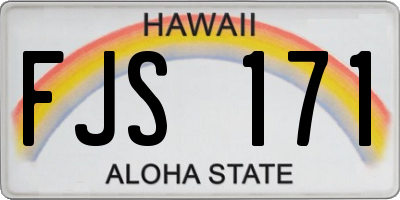 HI license plate FJS171
