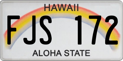 HI license plate FJS172
