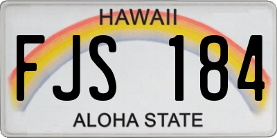 HI license plate FJS184