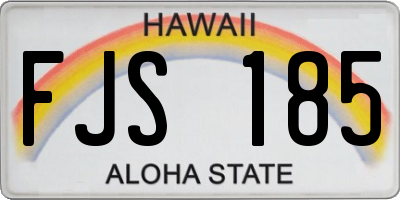 HI license plate FJS185