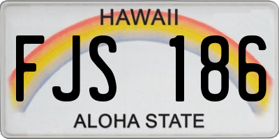 HI license plate FJS186