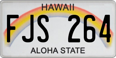 HI license plate FJS264