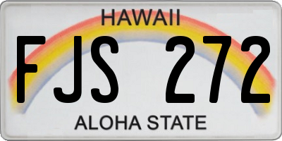 HI license plate FJS272