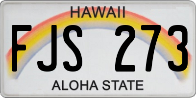 HI license plate FJS273