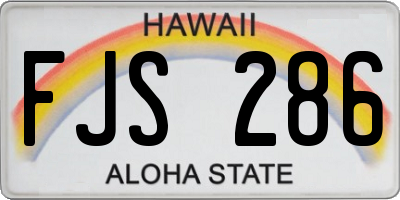 HI license plate FJS286