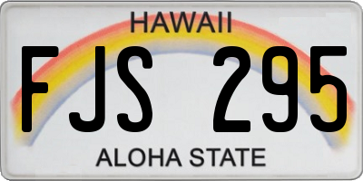 HI license plate FJS295