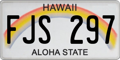 HI license plate FJS297
