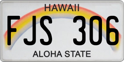 HI license plate FJS306