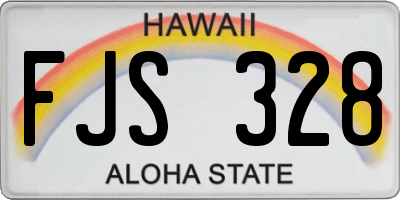 HI license plate FJS328