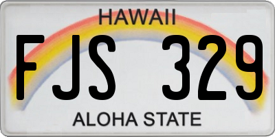 HI license plate FJS329