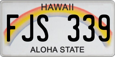 HI license plate FJS339