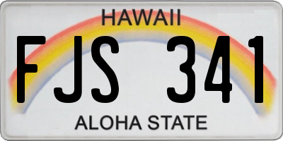 HI license plate FJS341