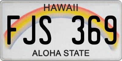 HI license plate FJS369