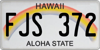 HI license plate FJS372