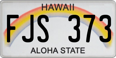 HI license plate FJS373