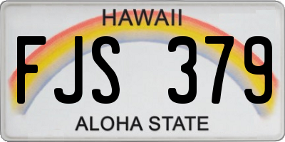 HI license plate FJS379