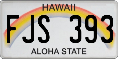 HI license plate FJS393