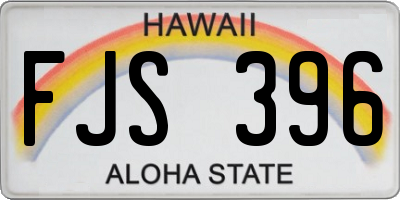 HI license plate FJS396