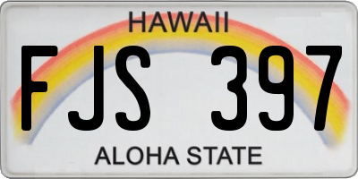HI license plate FJS397