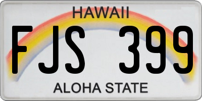 HI license plate FJS399