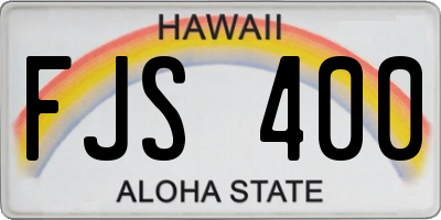 HI license plate FJS400