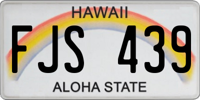 HI license plate FJS439