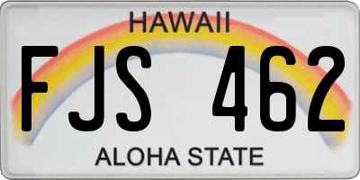 HI license plate FJS462