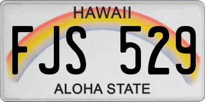 HI license plate FJS529