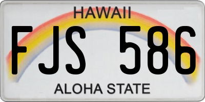 HI license plate FJS586
