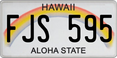 HI license plate FJS595