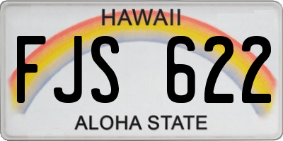 HI license plate FJS622