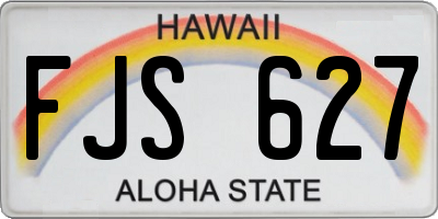 HI license plate FJS627