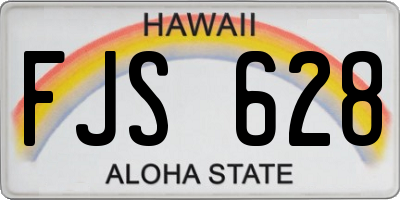 HI license plate FJS628