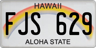 HI license plate FJS629