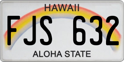 HI license plate FJS632