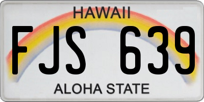 HI license plate FJS639