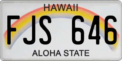 HI license plate FJS646