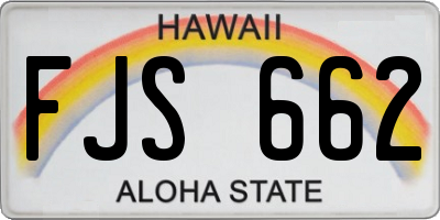 HI license plate FJS662