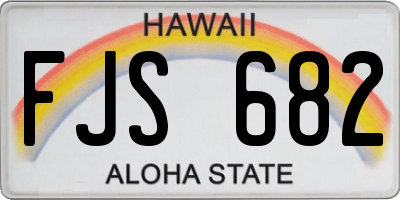 HI license plate FJS682