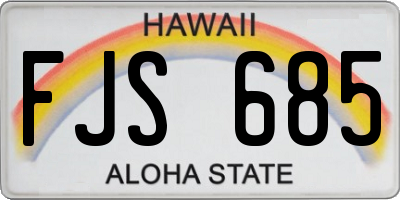 HI license plate FJS685