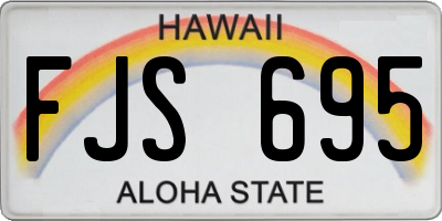 HI license plate FJS695