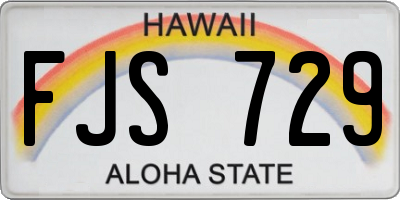 HI license plate FJS729