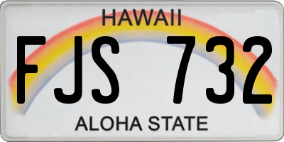 HI license plate FJS732