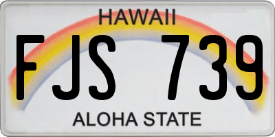 HI license plate FJS739