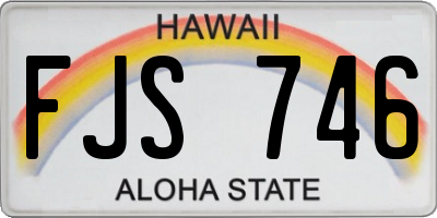 HI license plate FJS746